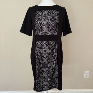 Tiana B Black and White Dress Size L